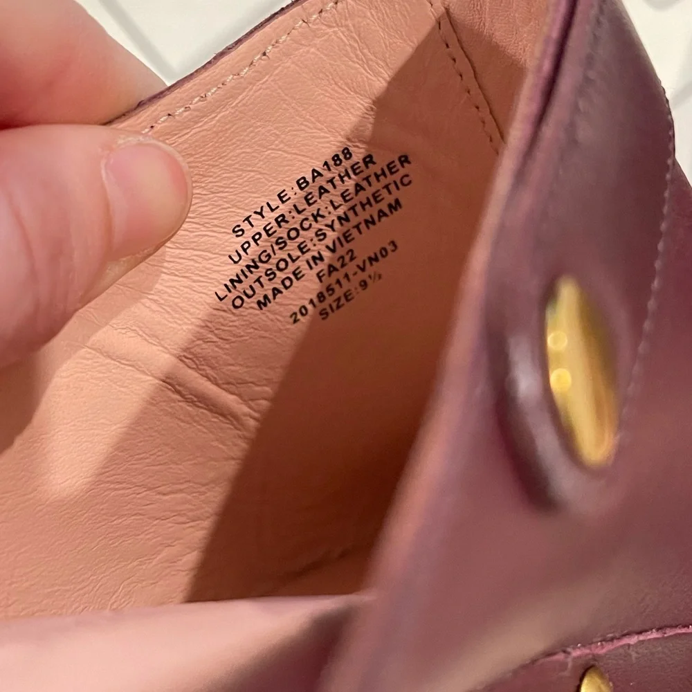 J. Crew Burgundy Leather Studded Mules - Picture 12 of 13